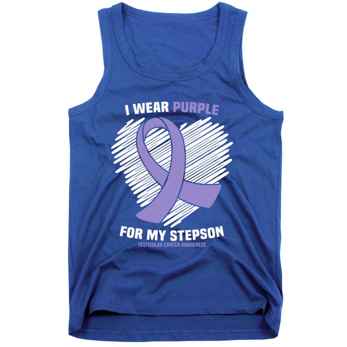 I Wear Purple For My Stepson Testicular Cancer Awareness Meaningful Gift Tank Top