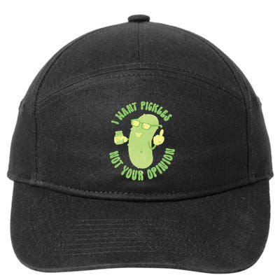 I Want Pickle Not Your Opinion 7-Panel Snapback Hat
