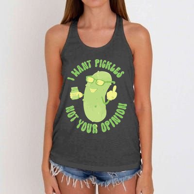 I Want Pickle Not Your Opinion Women's Knotted Racerback Tank