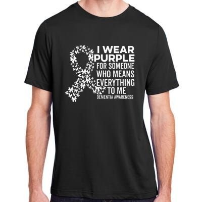 I Wear Purple For Dementia Support Alzheimers Awareness Adult ChromaSoft Performance T-Shirt