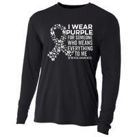 I Wear Purple For Dementia Support Alzheimers Awareness Cooling Performance Long Sleeve Crew