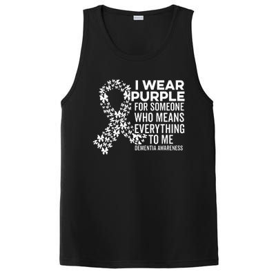 I Wear Purple For Dementia Support Alzheimers Awareness PosiCharge Competitor Tank