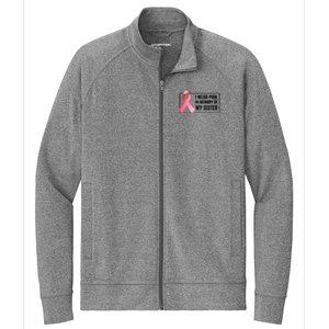 I Wear Pink In Memory Of My Sister Breast Cancer Awareness Stretch Full-Zip Cadet Jacket