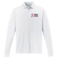 I Wear Pink In Memory Of My Sister Breast Cancer Awareness Performance Long Sleeve Polo