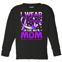 I Wear Purple For My Mom Domestic Violence Awareness Toddler Long Sleeve Shirt