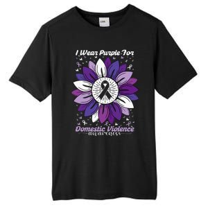 I Wear Purple For Domestic Violence Awareness Month Tall Fusion ChromaSoft Performance T-Shirt