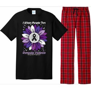 I Wear Purple For Domestic Violence Awareness Month Pajama Set