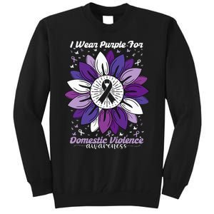 I Wear Purple For Domestic Violence Awareness Month Tall Sweatshirt