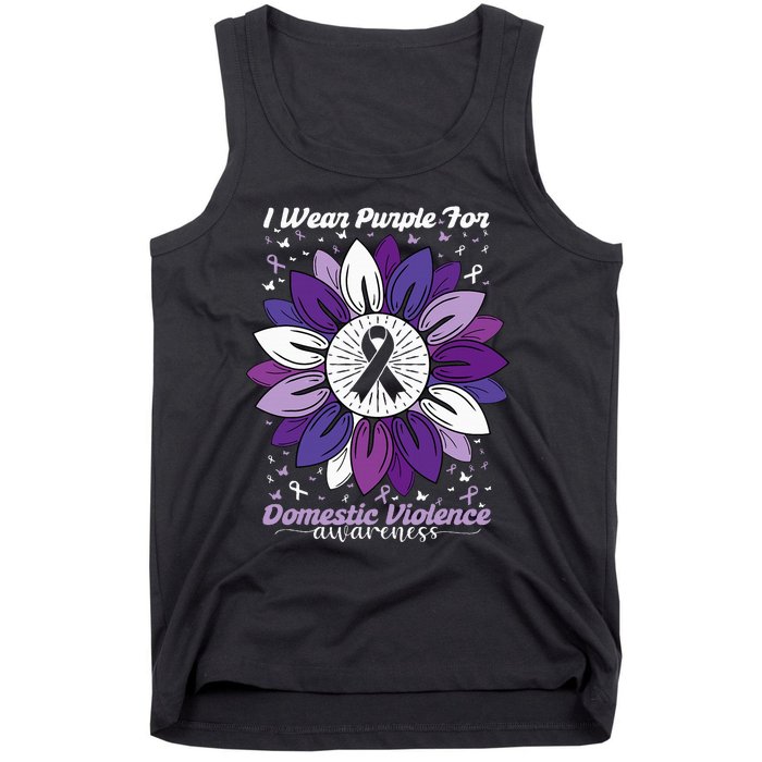 I Wear Purple For Domestic Violence Awareness Month Tank Top