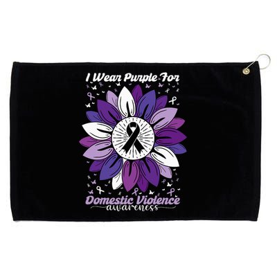 I Wear Purple For Domestic Violence Awareness Month Grommeted Golf Towel