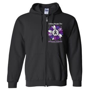 I Wear Purple For Domestic Violence Awareness Month Full Zip Hoodie