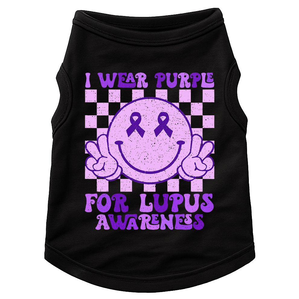 I Wear Purple For Lupus Awareness Doggie Tank