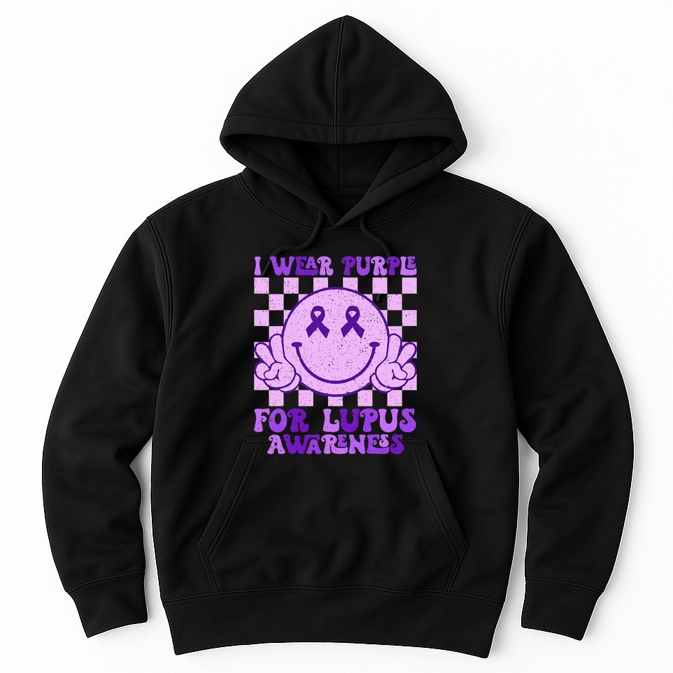 I Wear Purple For Lupus Awareness Hoodie