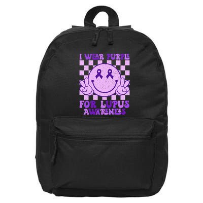 I Wear Purple For Lupus Awareness 16 in Basic Backpack