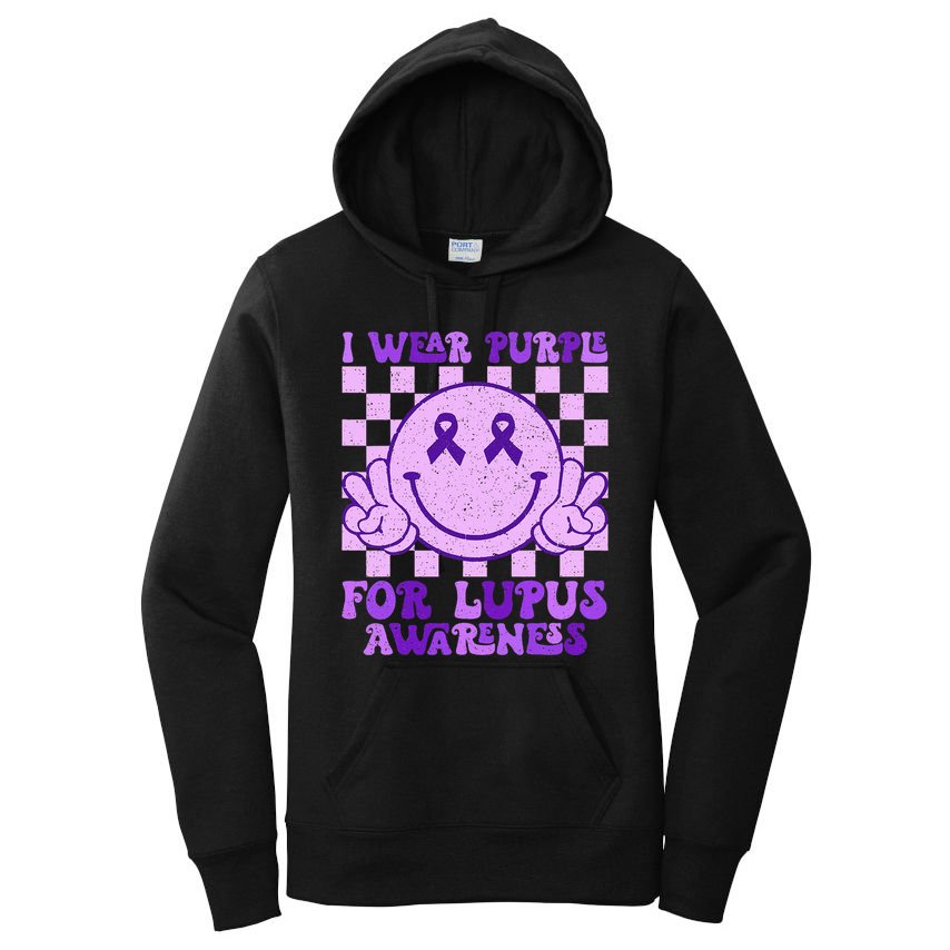 I Wear Purple For Lupus Awareness Women's Pullover Hoodie