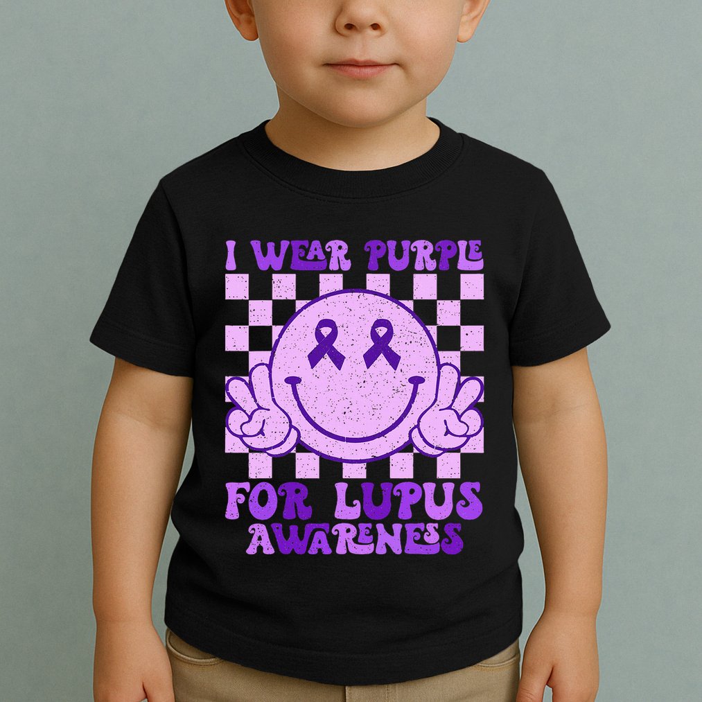 I Wear Purple For Lupus Awareness Toddler T-Shirt