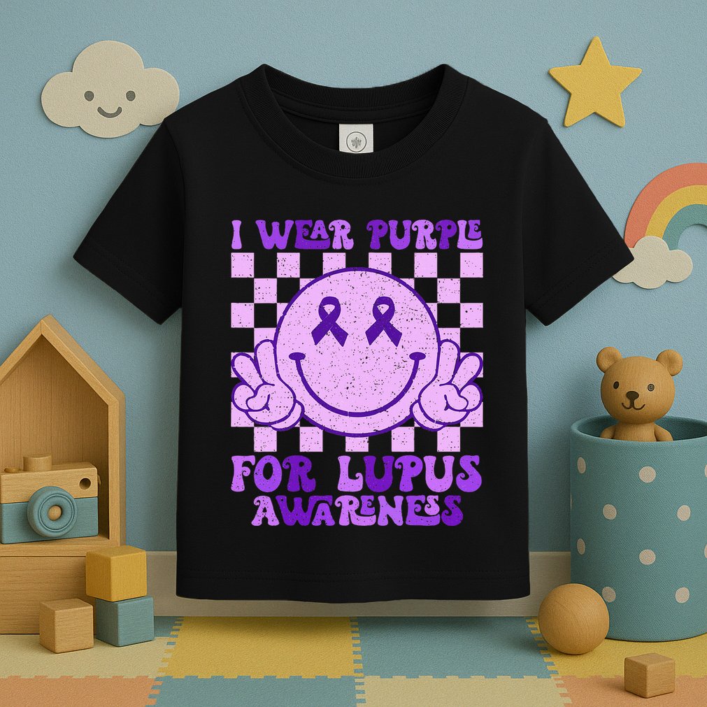 I Wear Purple For Lupus Awareness Toddler T-Shirt