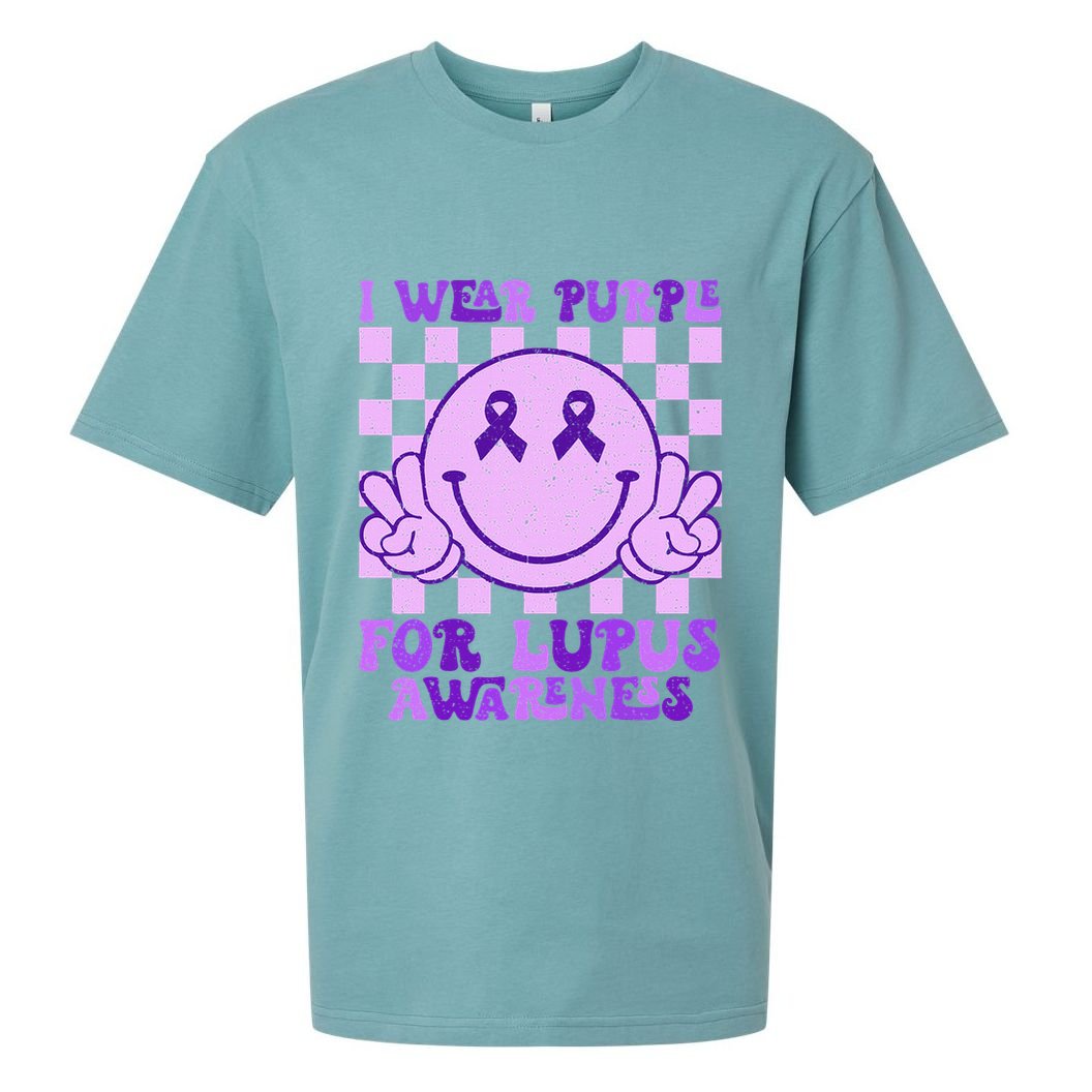 I Wear Purple For Lupus Awareness Sueded Cloud Jersey T-Shirt