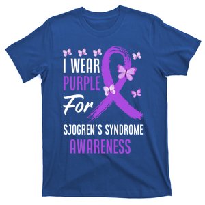 I Wear Purple For Sjogrens Syndrome Awareness Funny Gift T-Shirt