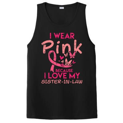 I Wear Pink I Love My Sister In Law Breast Cancer Awareness PosiCharge Competitor Tank