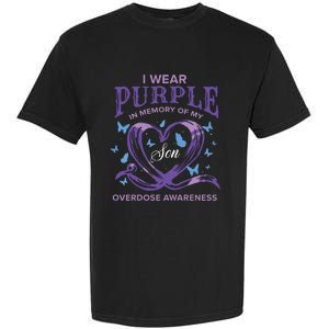 I Wear Purple For My Son Overdose Awareness Garment-Dyed Heavyweight T-Shirt