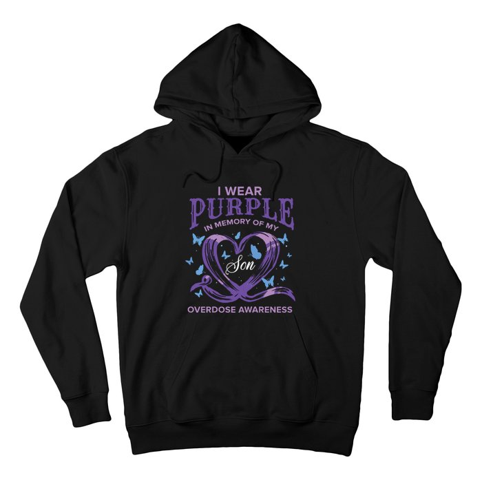 I Wear Purple For My Son Overdose Awareness Hoodie