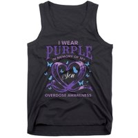 I Wear Purple For My Son Overdose Awareness Tank Top