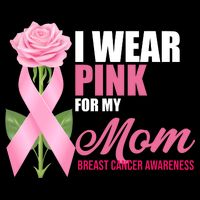I Wear Pink For My Mom Breast Cancer Floral Ribbon Impact Tech Backpack