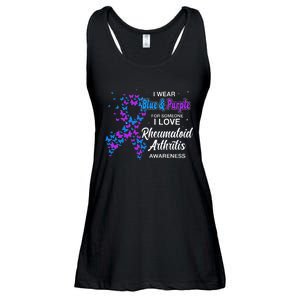 I Wear Purple For Someone I Love Rheumatoid Arthritis Ladies Essential Flowy Tank