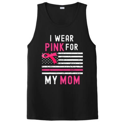 I Wear Pink For My Mom Breast Cancer Awareness Pink Ribbon PosiCharge Competitor Tank