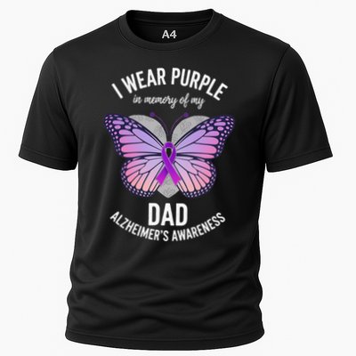 I Wear Purple In Memory Of My Dad Alzheimers Awareness  Performance Shirt