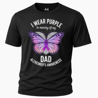 I Wear Purple In Memory Of My Dad Alzheimers Awareness  Cooling Performance Crew T-Shirt