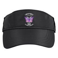 I Wear Purple In Memory Of My Dad Alzheimers Awareness  Adult Drive Performance Visor