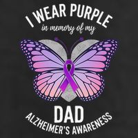 I Wear Purple In Memory Of My Dad Alzheimers Awareness  Adult Drive Performance Visor