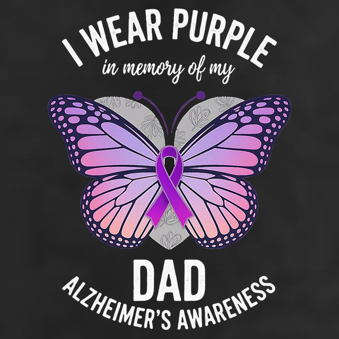 I Wear Purple In Memory Of My Dad Alzheimers Awareness  Adult Drive Performance Visor