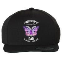 I Wear Purple In Memory Of My Dad Alzheimers Awareness  Wool Snapback Cap
