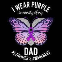 I Wear Purple In Memory Of My Dad Alzheimers Awareness  Wool Snapback Cap