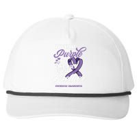 I Wear Purple In Memory Of My Brother Overdose Awareness Snapback Five-Panel Rope Hat