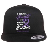 I Wear Purple In Memory Of My Brother Overdose Awareness Flat Bill Trucker Hat