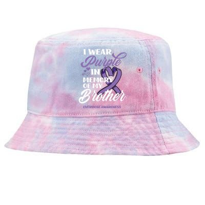 I Wear Purple In Memory Of My Brother Overdose Awareness Tie-Dyed Bucket Hat