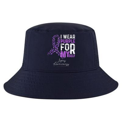 I Wear Purple For Myself Support Lupus Awareness Day Ribbon Cool Comfort Performance Bucket Hat