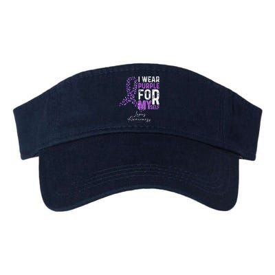 I Wear Purple For Myself Support Lupus Awareness Day Ribbon Valucap Bio-Washed Visor