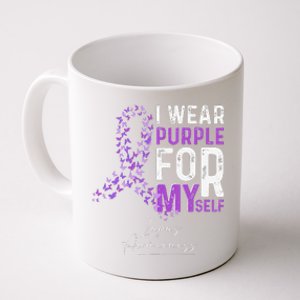 I Wear Purple For Myself Support Lupus Awareness Day Ribbon Coffee Mug