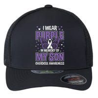 I Wear Purple In Memory Of My Son Overdose Awareness Flexfit Unipanel Trucker Cap