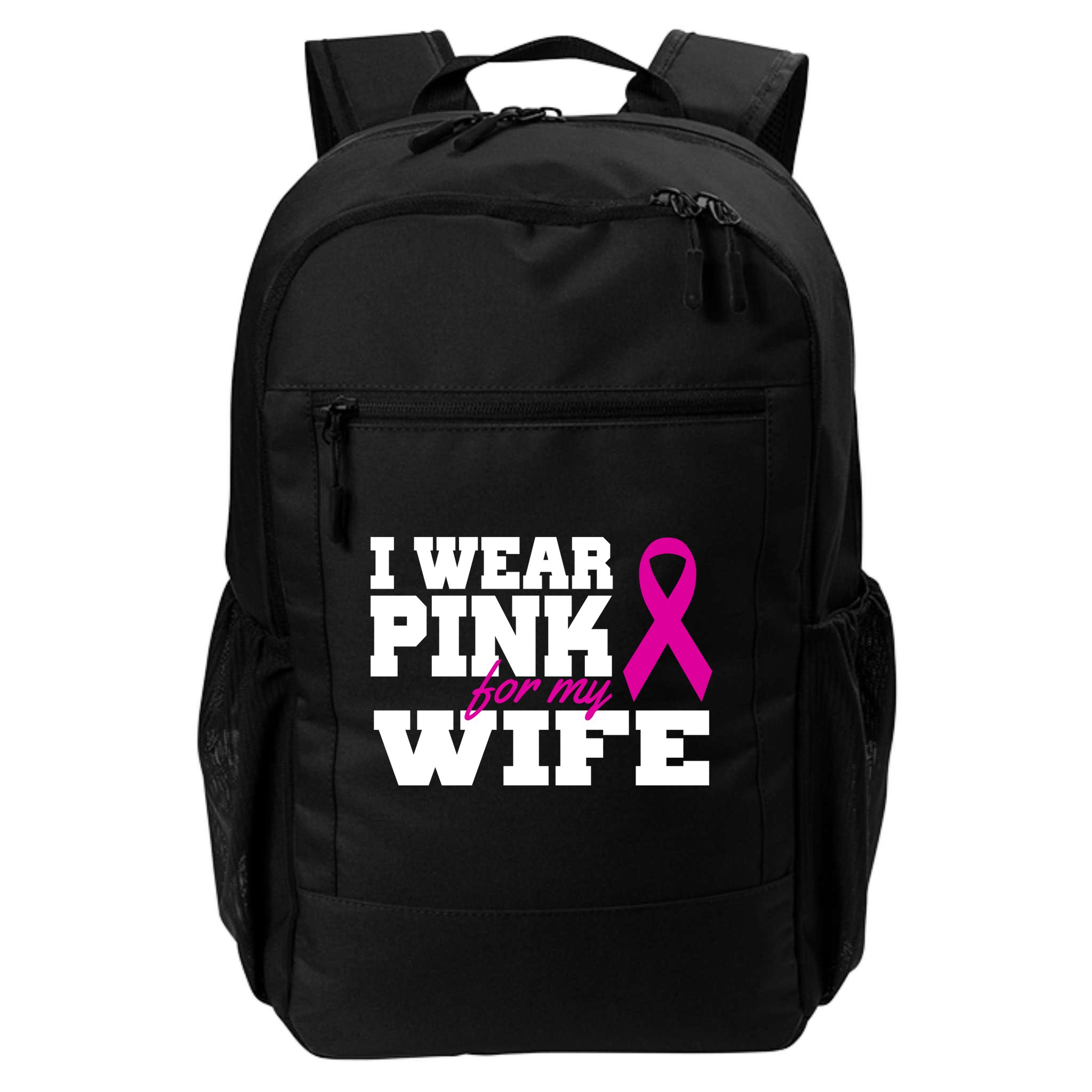 I Wear Pink For My Wife Breast Cancer Backpack
