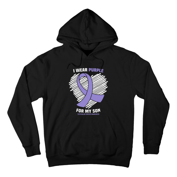 I Wear Purple For My Son Testicular Cancer Awareness Hoodie