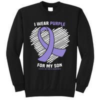 I Wear Purple For My Son Testicular Cancer Awareness Sweatshirt