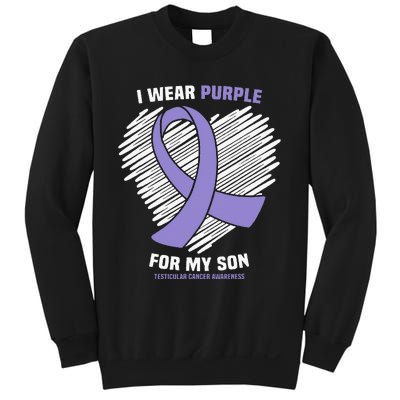 I Wear Purple For My Son Testicular Cancer Awareness Sweatshirt