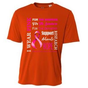 I Wear Pink Breast Cancer Awareness Support Motivation Great Gift Cooling Performance Crew T-Shirt