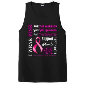 I Wear Pink Breast Cancer Awareness Support Motivation Great Gift PosiCharge Competitor Tank